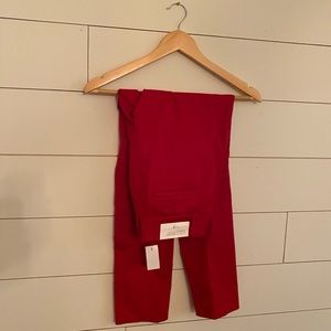 Loft Size 2 Holiday Red Skinny Ankle Pants